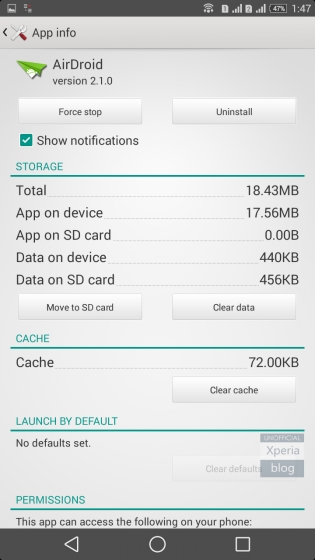 Tính năng Move to SD card trên Sony Xperia T2 Ultra Dual