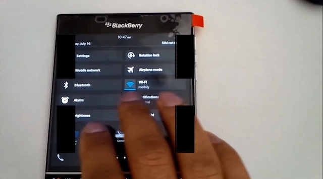 Giao diện BlackBerry Passport