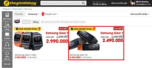 Samsung Gear Fit tiếp tục hòa mình trong mùa giá sốc