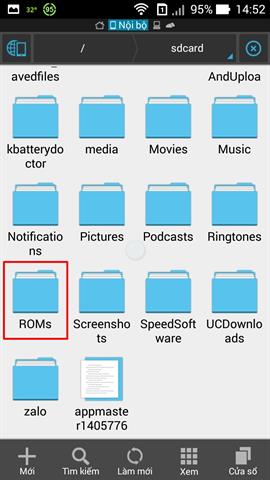 Chép Bios Neoreo và ROM vào thư mục roms con