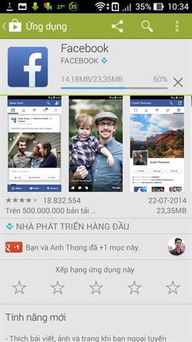 Giao diện bên trong phần cài đặt ứng dụng - phiên bản cũ