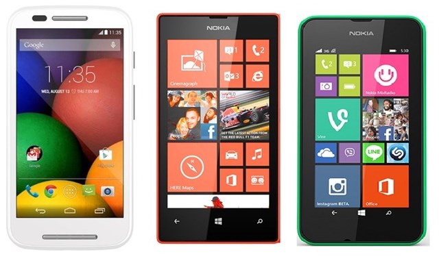 Đọ chi tiết cấu hình bộ 3 smartphone giá rẻ Lumia 530, 525 và Moto E Đọ chi tiết cấu hình bộ 3 smartphone giá rẻ Lumia 530, 525 và Moto E