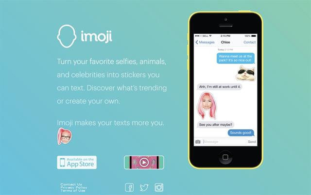 Dùng ảnh tự sướng làm icon chat cực dễ với imojiapp