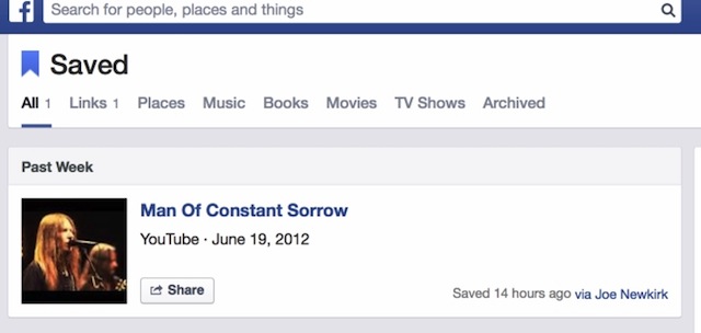 Tính năng Save trên Facebook