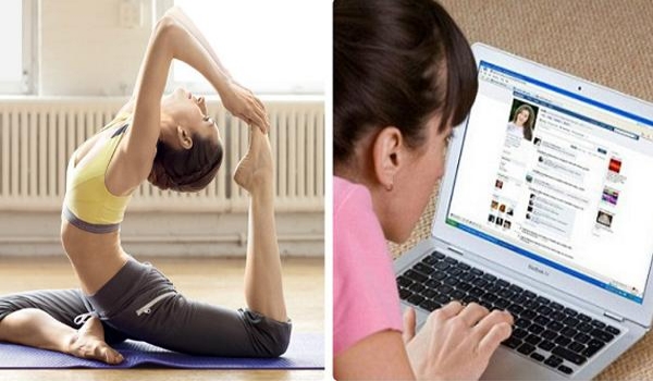 Tập yoga 30 phút mỗi ngày thay vì dùng facebook sẽ giúp cơ thể khỏe hơn