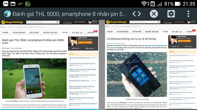 Bây giờ bạn đã có thể trải nghiệm được tính năng Dual view vô cùng tiện dụng