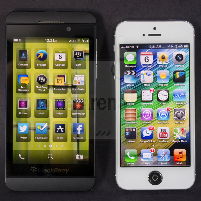 iPhone và BlackBerry