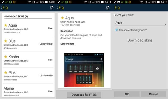 Tải skin cho Equalizer