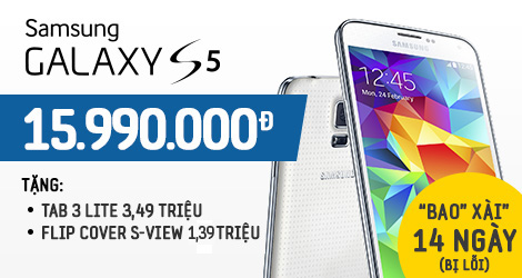 Mua Online Galaxy S5 - Trúng 4 Galaxy V mỗi ngày