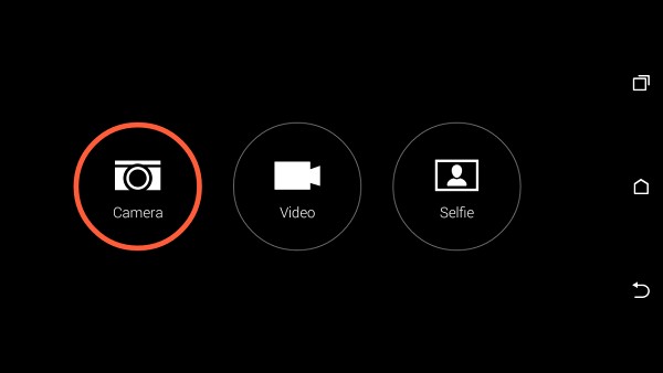 Tùy chọn chế độ chụp ảnh thường, quay video và Selfie