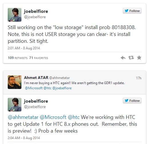 Bản cập nhật GDR1 cho điện thoại HTC