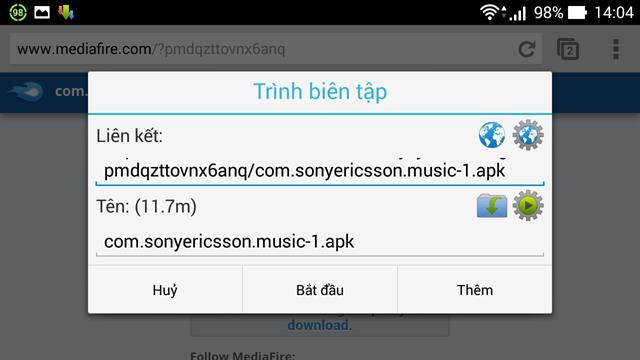 Lúc chưa cài đặt thì Sony Walkman có dung lượng hơn 11MB