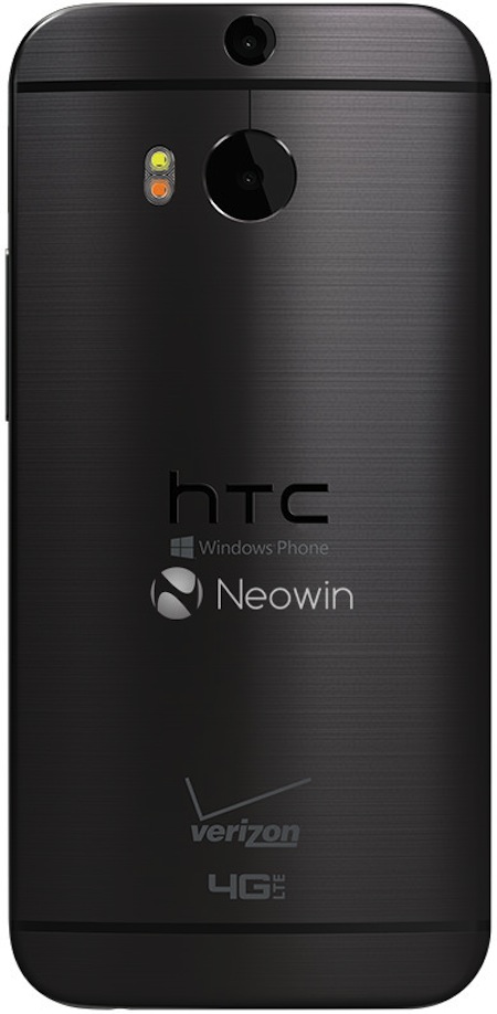 Ảnh mặt sau của HTC One M8 chạy Windows Phone 8.1