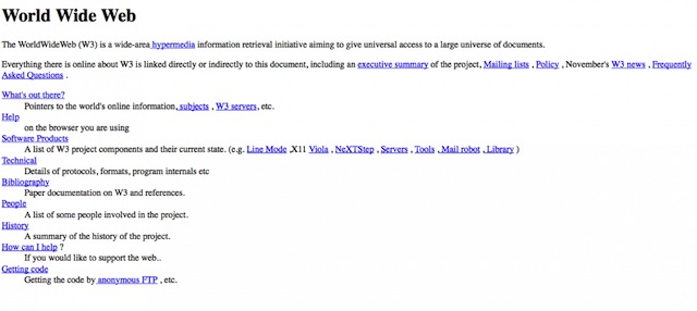 Năm 1994 cũng là thời điểm mà Tim Berners-Lee đưa ra khái niệm World Wide Web và tạo ra website đầu tiên trên thế giới.