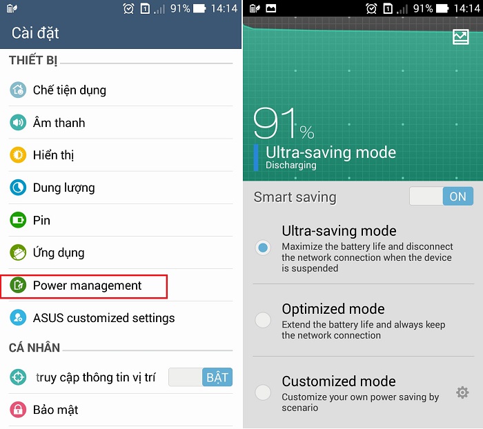 8 thủ thuật giúp kéo dài thời lượng pin cho Asus Zenfone (Phần 1)