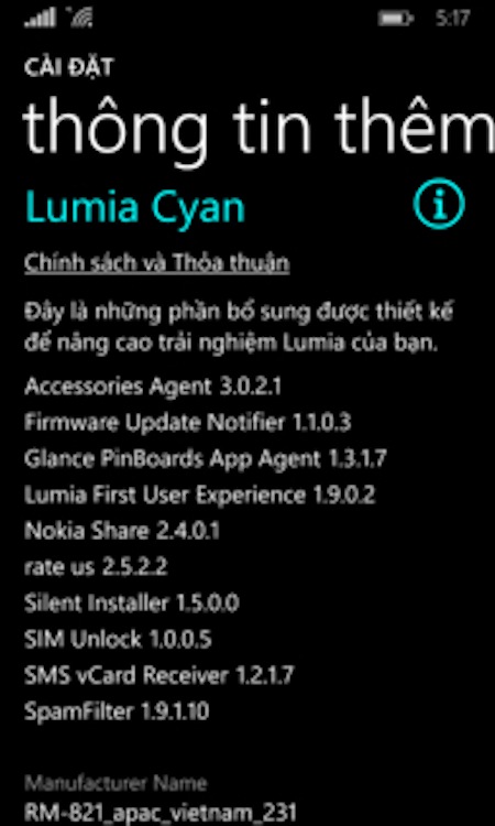 Một số hình ảnh của Lumia 920 sau khi cập nhật lên Lumia Cyan