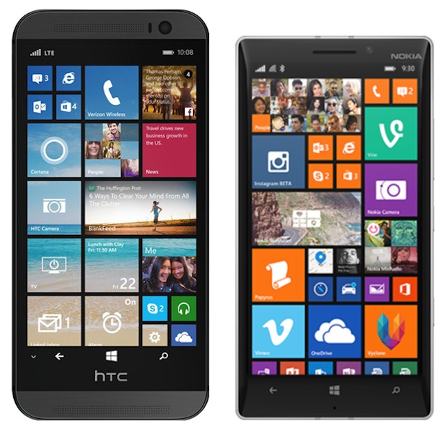 HTC One M8 Windows Phone và Lumia 930