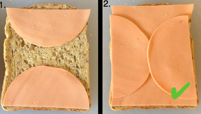If you know how to arrange it, the sandwich will be delicious