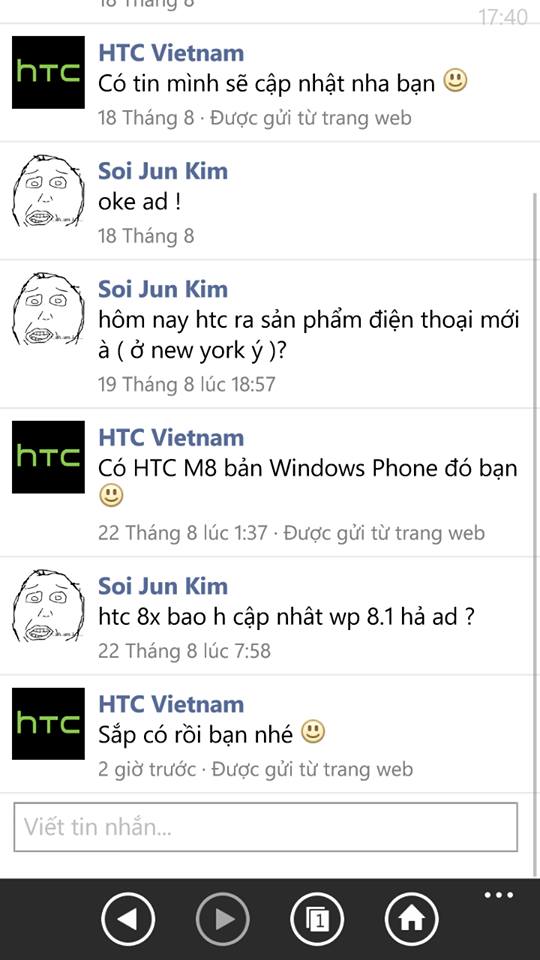 Thông tin từ HTC Việt Nam