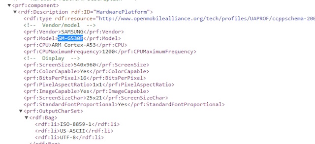 Hồ sơ mới của SM-G530