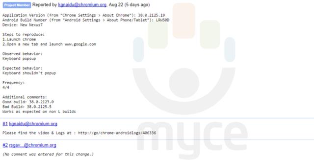Android 5.0 chạy trên Nexus tablet