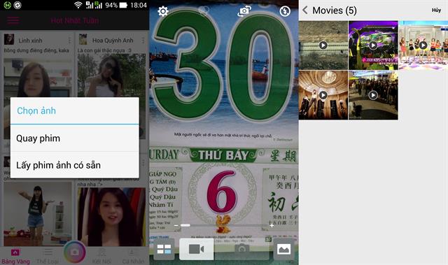 Quay hoặc chọn video sẵn có trong máy để đăng
