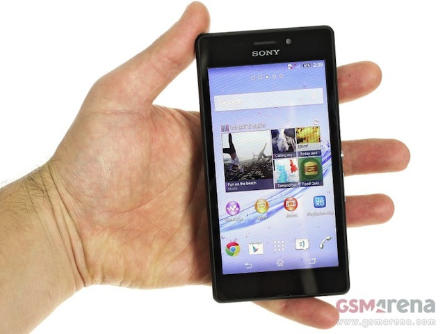 Mặt trước của Sony Xperia M2 Aqua