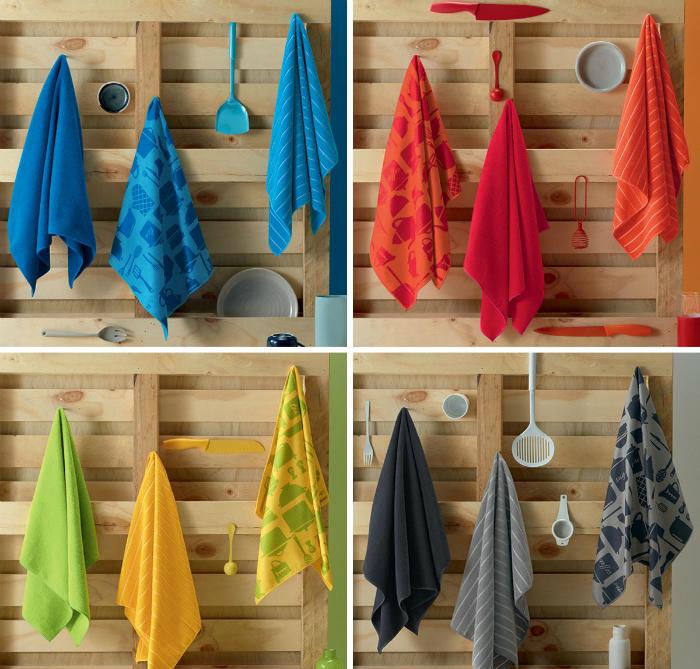 Choose a dish towel with a pleasing fabric color to enhance your kitchen