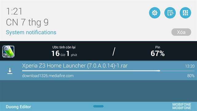 Tải Xperia Z3 Launcher cho máy chưa root tại đây hoặc đã root tại đây