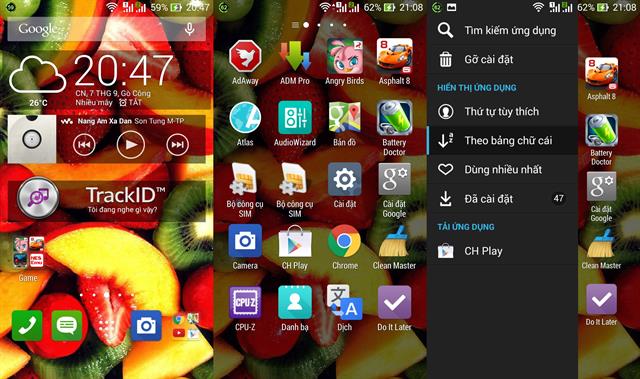 Như các bạn thấy đó, ảnh nền đã hiển thị Full màn hình