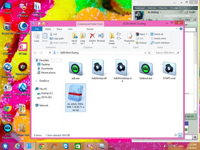 Cho tất cả các file vừa được giải nén vào chung một thư mục