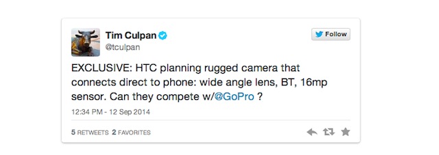 HTC đang muốn lấn sân vào lĩnh vực camera