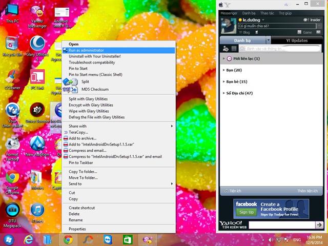 Tiếp tục click chuột phải vào file 