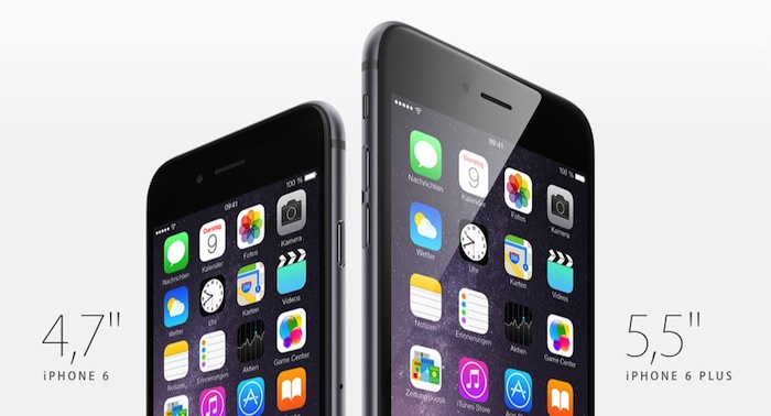 iPhone 6 và iPhone 6 Plus có màn hình lớn