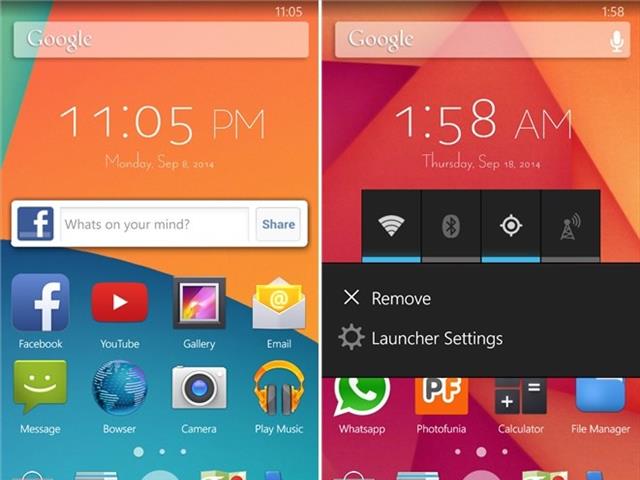 Kitkat Launcher cho Windows Phone