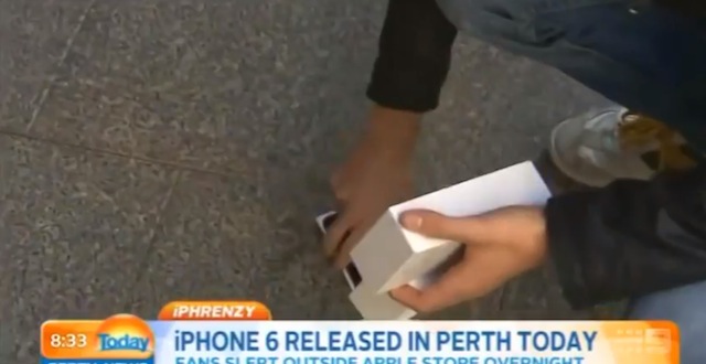 Chiếc iPhone 6 rớt xuống đất