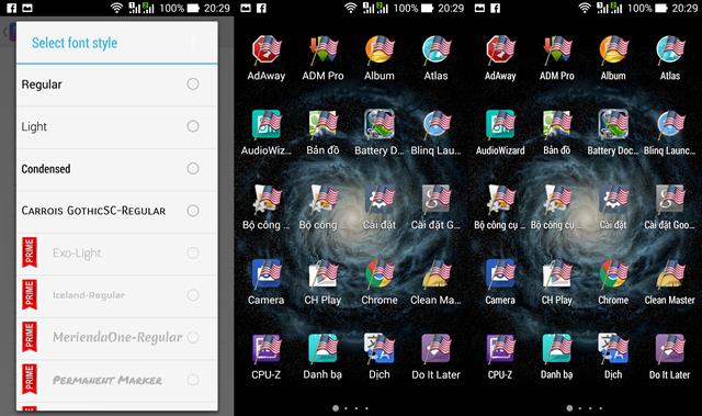 Thay đổi Font chữ