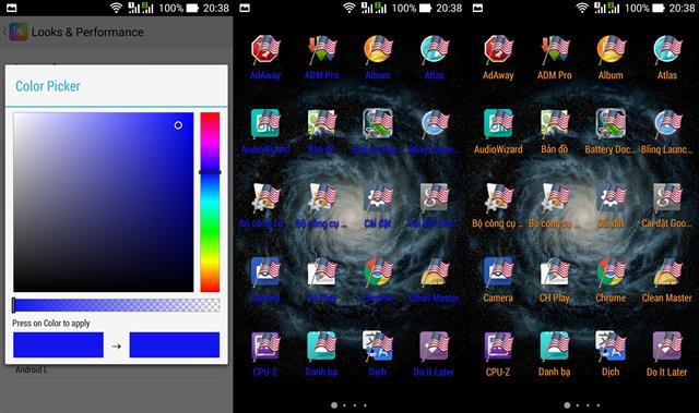 Thay đổi màu sắc cho tên ứng dụng
