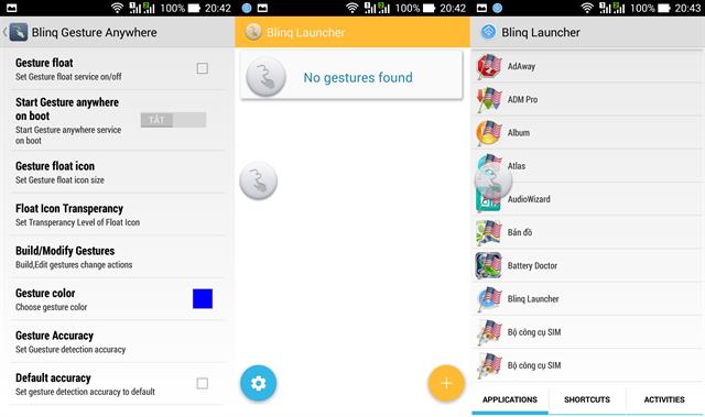 Mục Blinq Gesture Anywhere