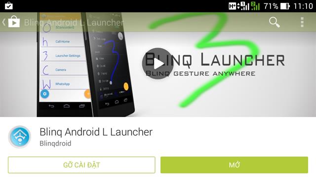 Blinq Launcher được cung cấp miễn phí trên CH Play