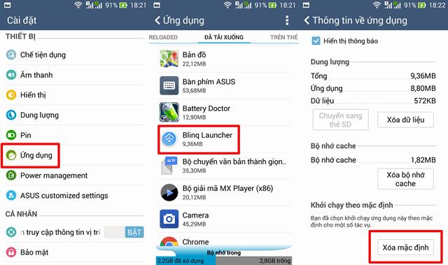Đặt lại giao diện gốc