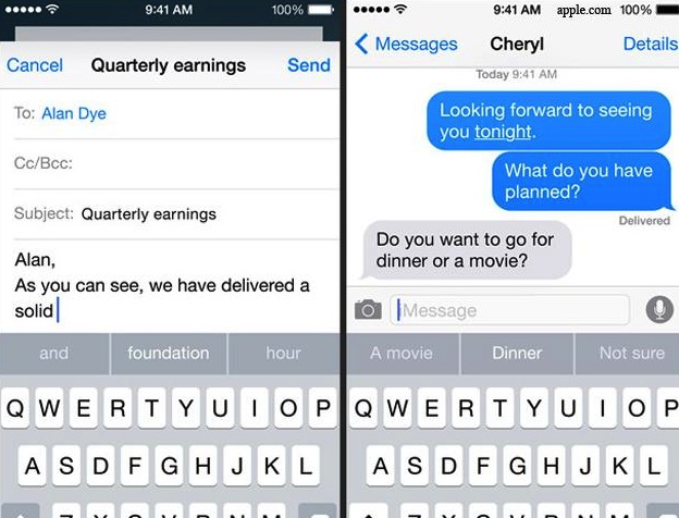 Bàn phím QuickType