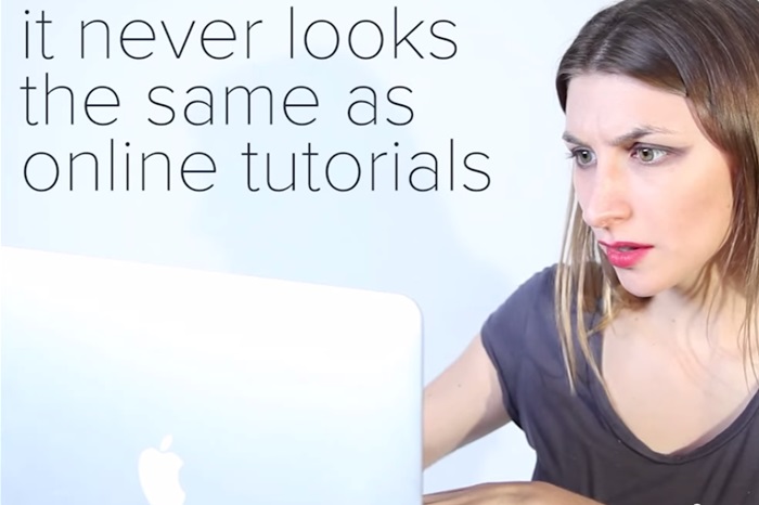 You put on makeup and it looks nothing like the tutorials on the internet