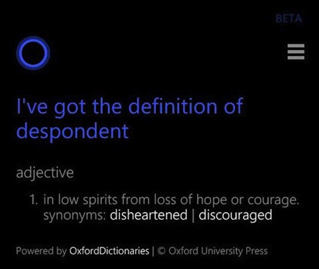 Tính năng định nghĩa từ của Cortana