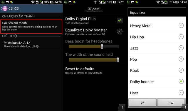 Hiệu chỉnh âm thanh cho trình nghe nhạc Sony Walkman