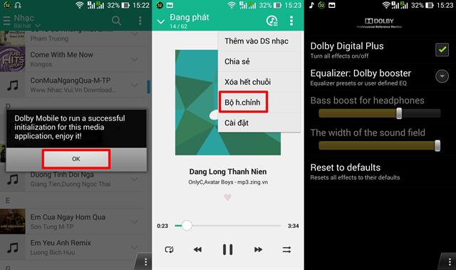 Hiệu chỉnh âm thanh cho trình nghe nhạc mặc định trên Asus Zenfone