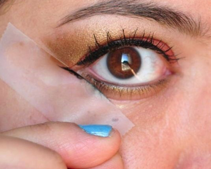 Eyeliner made easy with tape