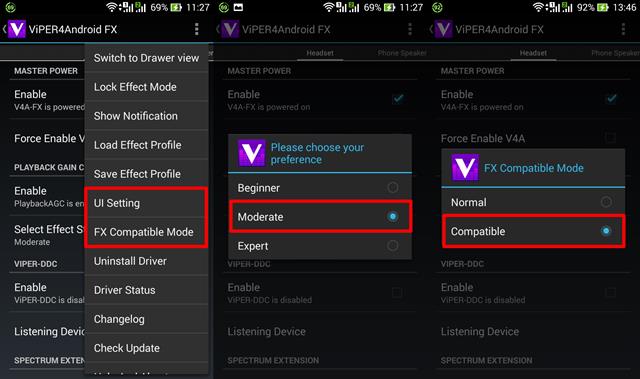 Thiết lập Viper4android FX