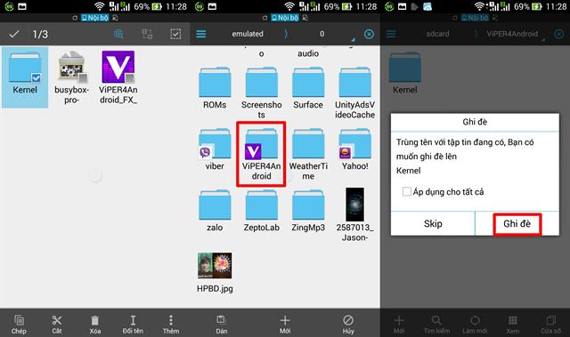 Chuyển Kernel vào đúng thư mục