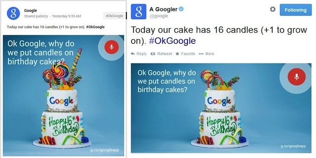 Bánh sinh nhật Google